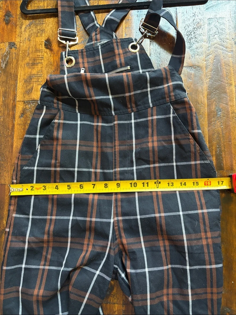 Stradivarius Plaid Check Wide-Leg Overalls Jumpsuit - Picture 10 of 11